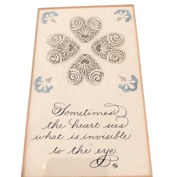 Vintage Hearts on Embossed Paper Print - Picture 3 of 7